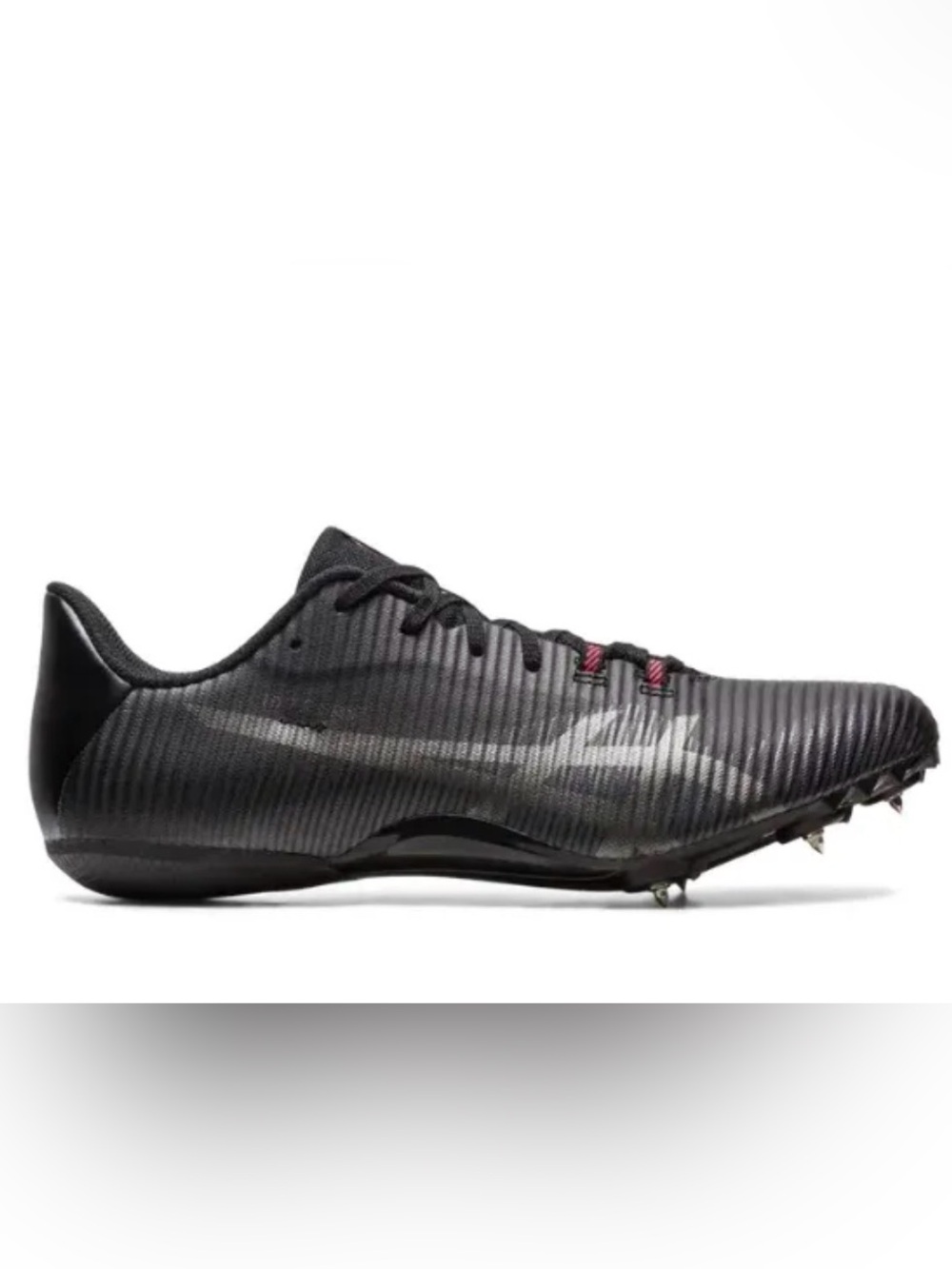 ASICS Hyper MD Athletic Shoes in Black with Red Accents